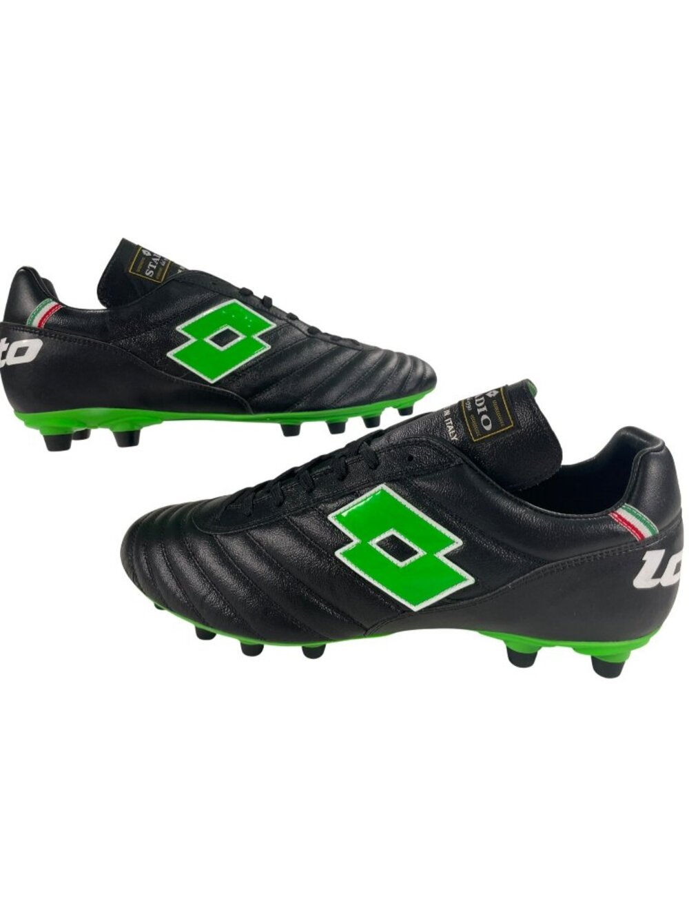Lotto Stadio OG II FG Soccer Cleats Black & Green Men's Size 11.5 MSRP $240 NEW